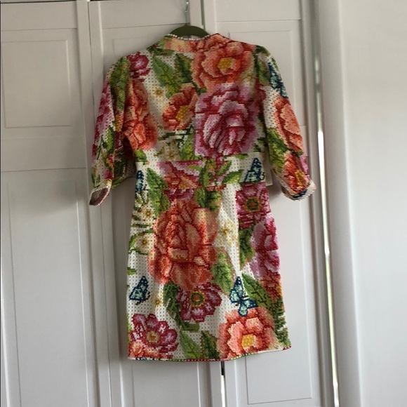 Farm Rio Vintage Floral Eyelet Mini Dress - Picture 8 of 8